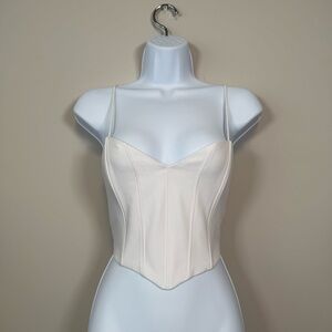 Elegant Cream Corset Top